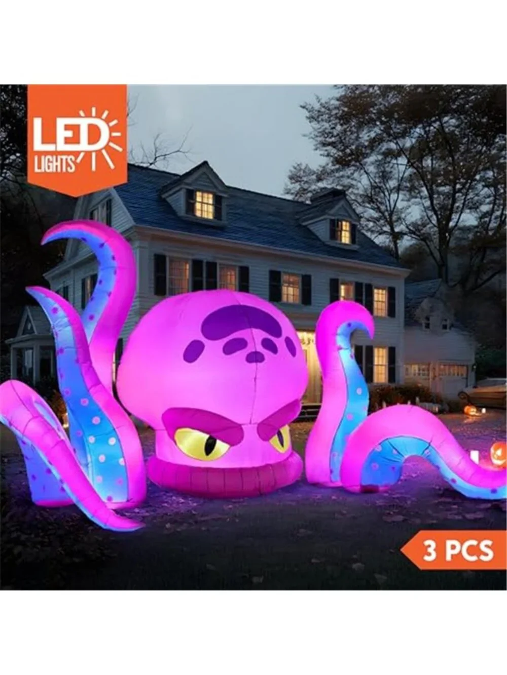 JOYIN 10FT Long Halloween Inflatable Octopus Decoration Octopus with Tentacles